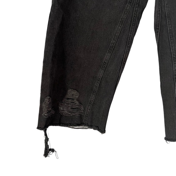 NWT TopShop Distressed Cropped Wide Leg Jeans Size 4 - Picture 8 of 8
